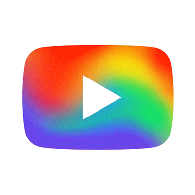 YouTube-Logo in Regenbogenfarben