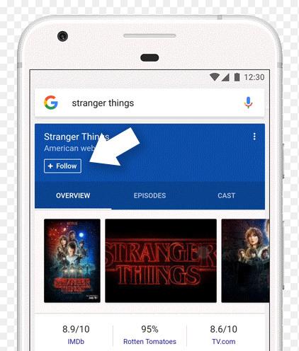 Serienfans können ihre Lieblingsshows direkt in den Google-Suchergebnissen abonnieren, damit sie den Start einer neuen Staffel nicht verpassen.