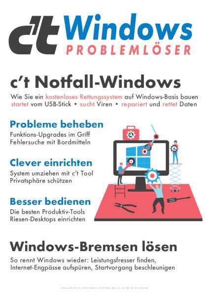 c't-Sonderheft Windows: Problemlöser jetzt vorbestellen