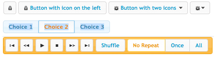 Screenshots von Button-Variationen