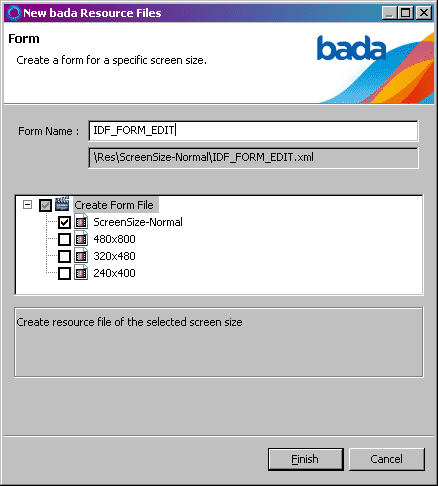 Die bada IDE erstellt Formulare automatisch (Abb. 3).