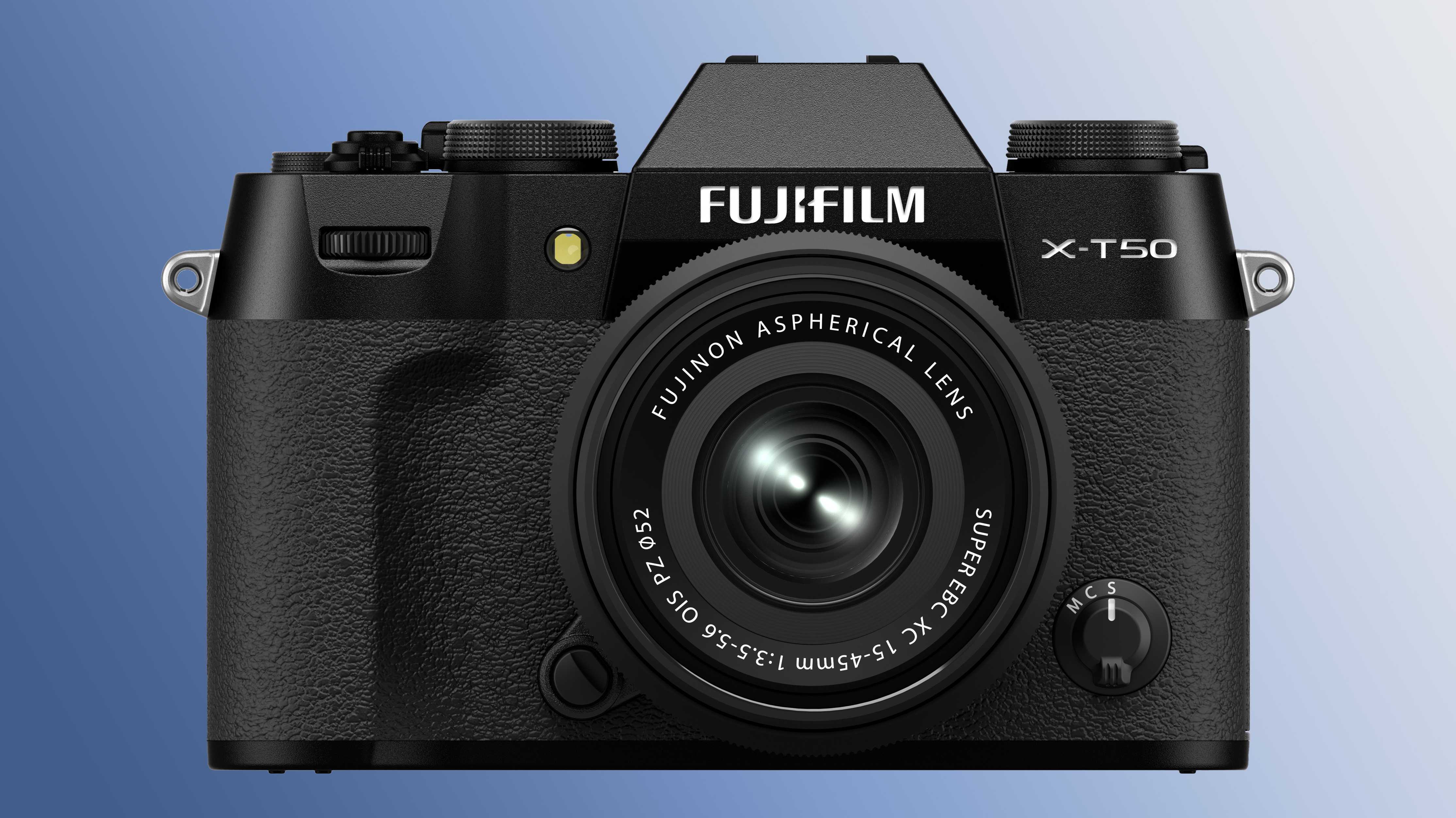 Fujifilms X-T50 in der Frontansicht