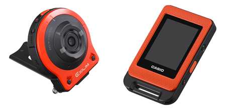 Eine Kamera, zwei Geräte: Mit der Exilim EX-FR10 bringt Casio in Japan eine Action-Cam auf den Markt, die Bedienung und Kameraeinheit voneinander trennt.