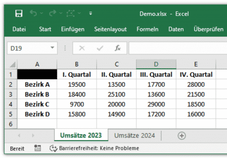 Beispiel Excel