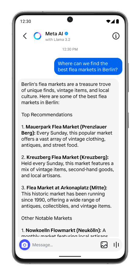 Ein Chat mit Meta AI. 