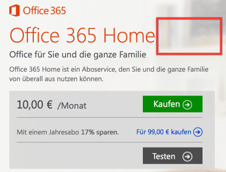 Wie Sie sehen, sehen Sie nix: Office 365 Home ganz ohne &quot;Premium&quot;.
