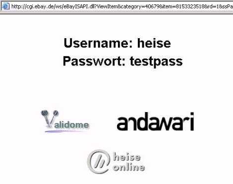 Username und Passwort