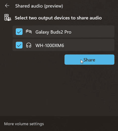 Shared Audio Dialog