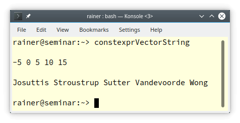 constexpr Vektor und String in C++20