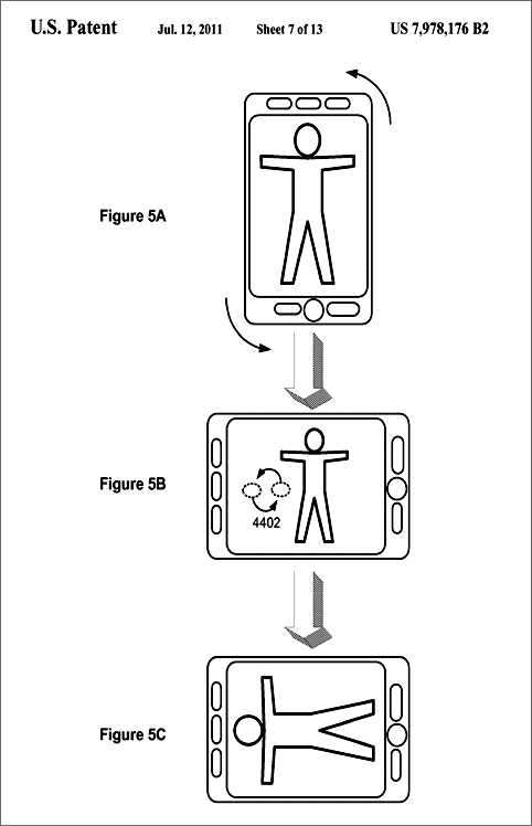 Zeichnung aus der Patentschrift von Apple
