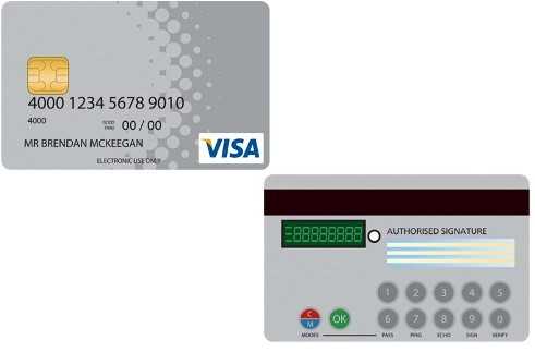 So könnte die Visa PIN Card im Prinzip aussehen