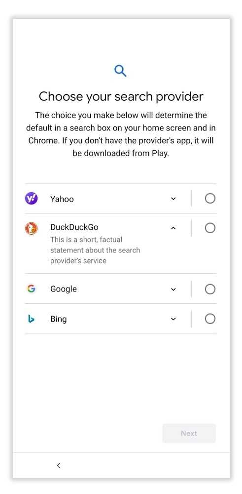 Google lässt Android-Nutzer in der EU Suchmaschine auswählen