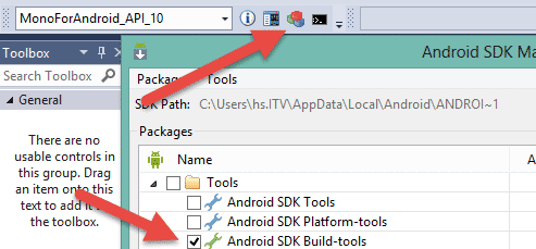 Installation der Android SDK Build Tools (Abb. 3)