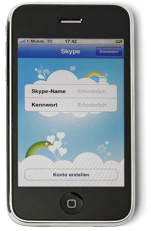 Skype gibt es auch fürs iPhone ...