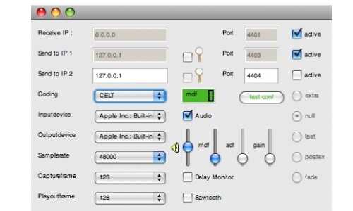 Soundjack-Oberfläche: Die Software steht für Windows, Mac und demnächst auch für Linux bereit.