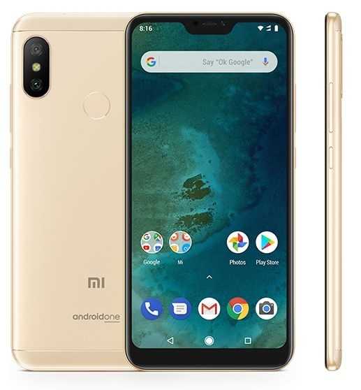   Unlike the standard version, the Xiaomi Mi A2 Lite has a notch for display. 
