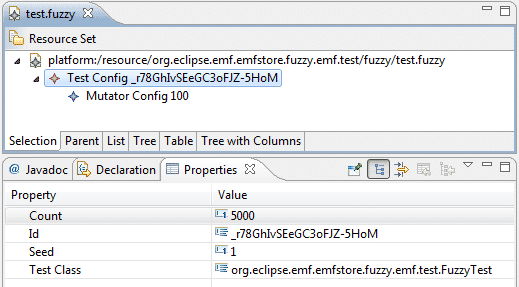 Der Editor erlaubt das Erstellen von Konfigurationen für das Aufführen der Fuzzy-Tests (Abb. 1).
