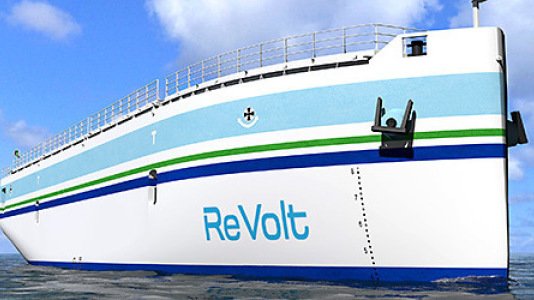 Roboterschiff: Frachtschiff mit Elektroantrieb fährt autonom
