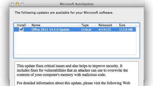 Mac-Office-Update behebt Sicherheitsprobleme – und stört Outlook