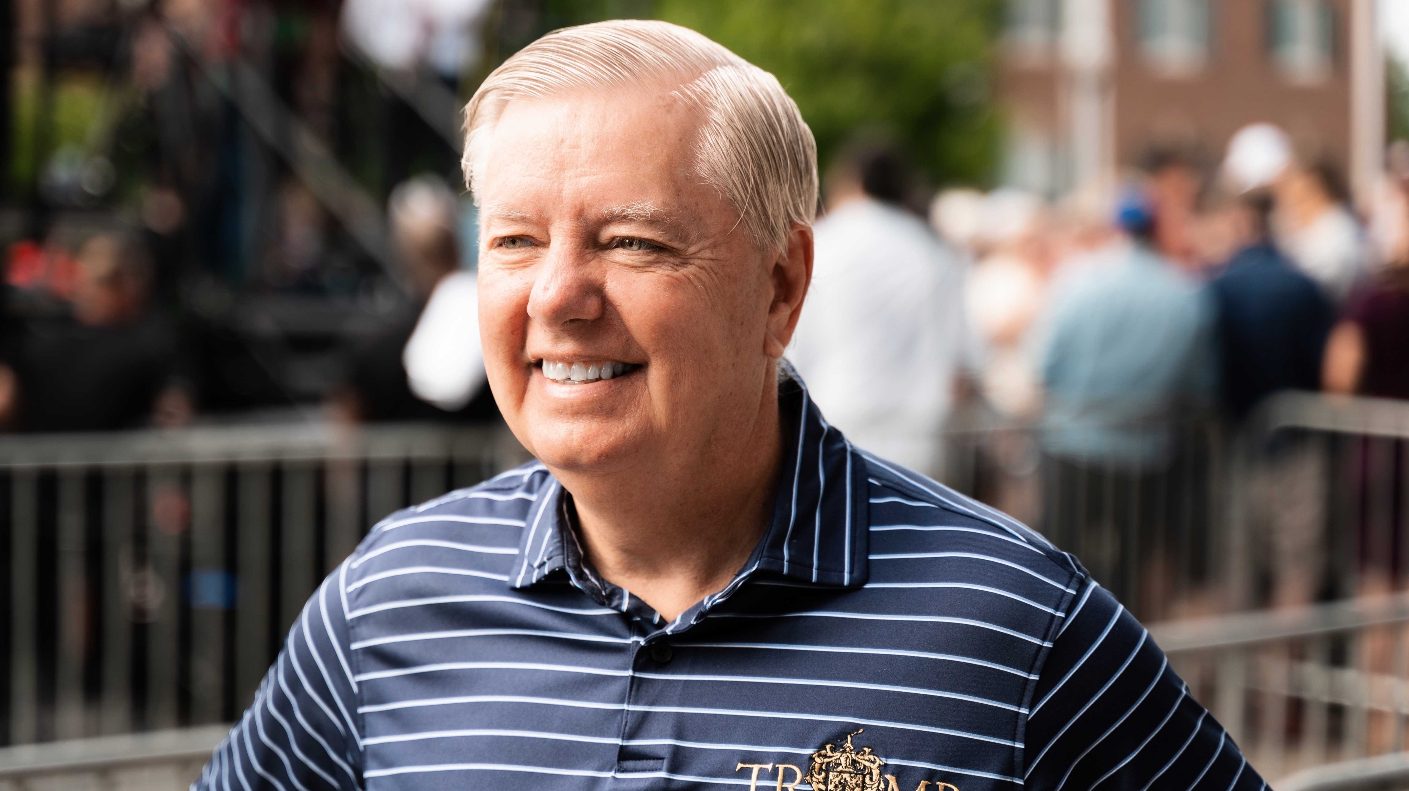 Senator Lindsey Graham nimmt an Trump-Kundgebung teil