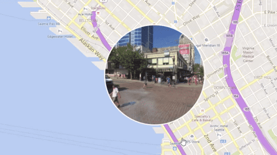 Kartenansicht Bing Maps mit Panorama im Bullague