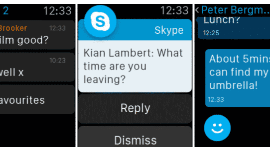 Skype kommt auf die Apple Watch