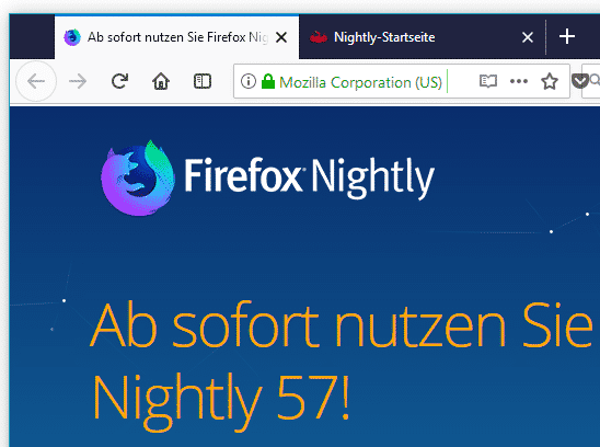 Die Tabs von Firefox werden eckig und liegen auf einer dunklen Leiste. Als Alternative gibt es ein helles Theme (Light).
