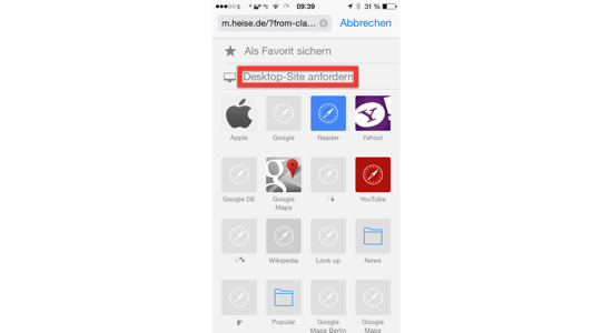 iOS-Tipp: Mit Safari Desktop-Websites anzeigen lassen