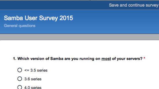Samba-Emtwickler befragen Nutzer