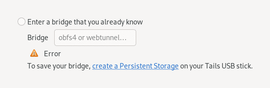 Irrelevant error message