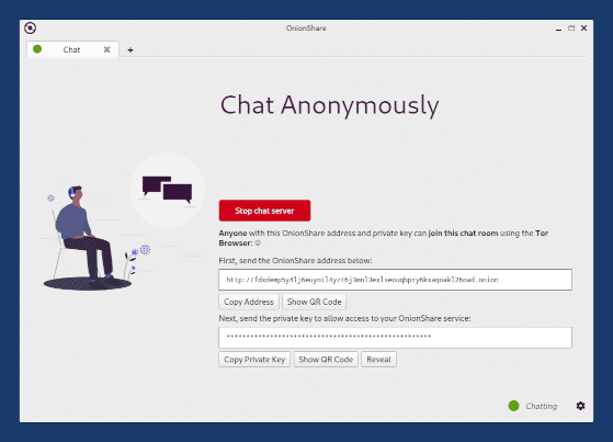 OnionShare server settings