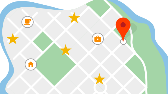 Stilisierter Stadtplan