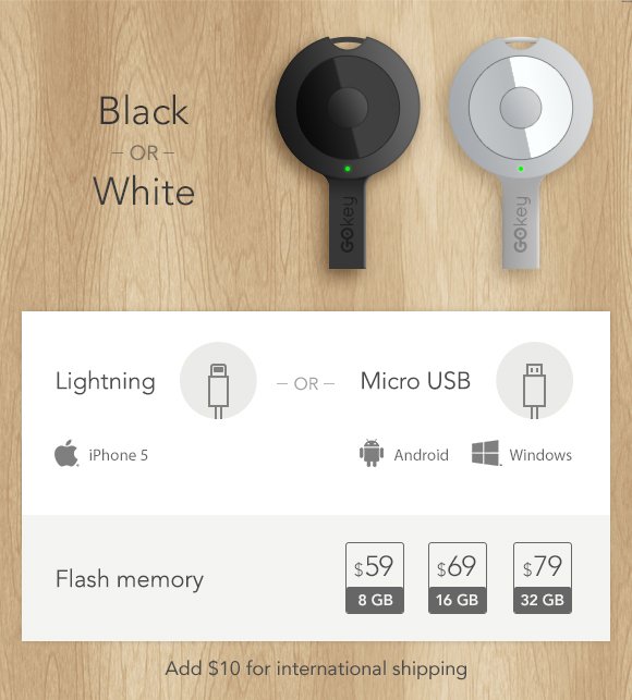 Der Akku-&quot;Schlüssel&quot; ist mit Lightning- oder Micro-USB-Anschluss erhältlich