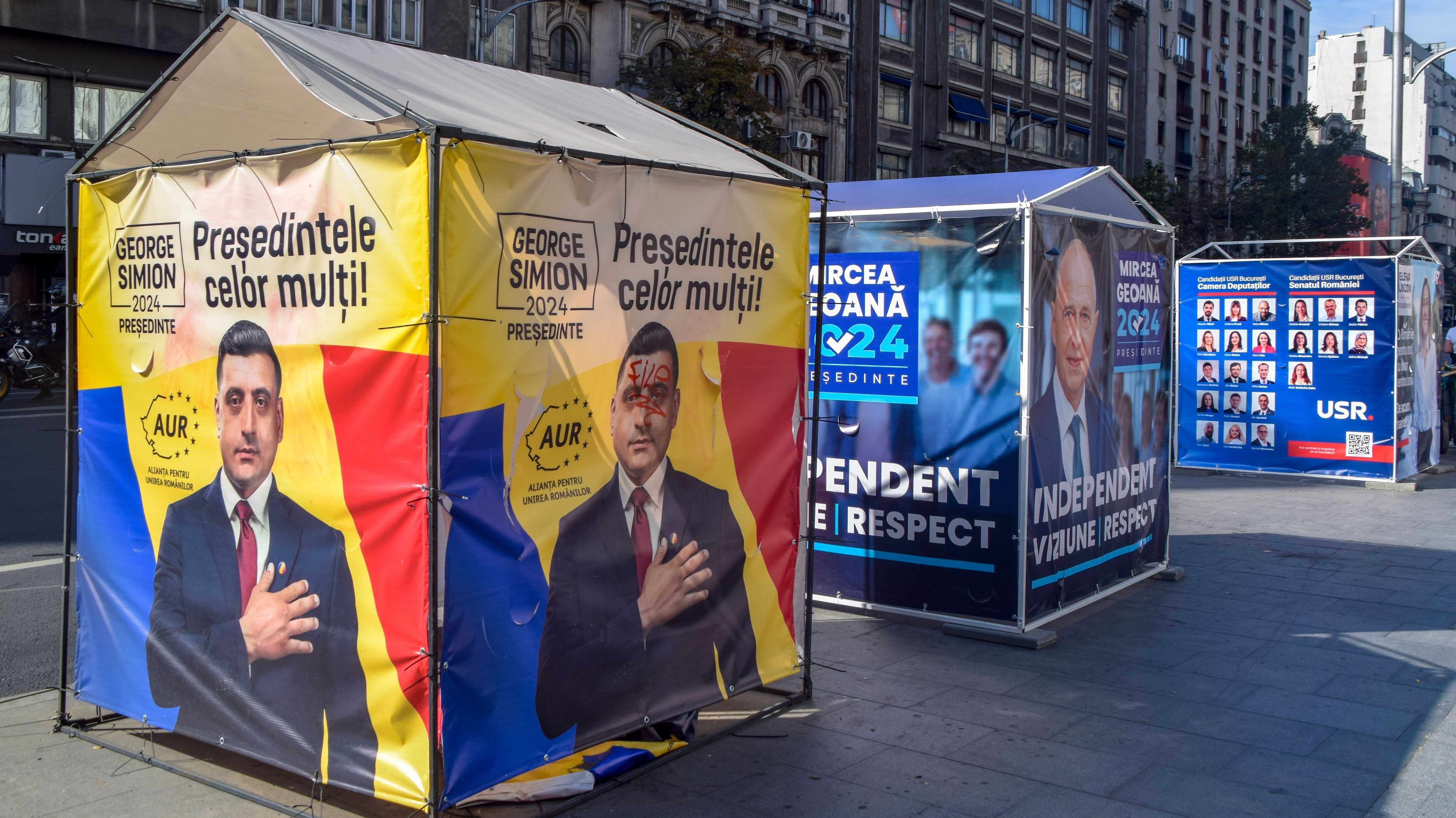 Wahlplakate in Bukarest