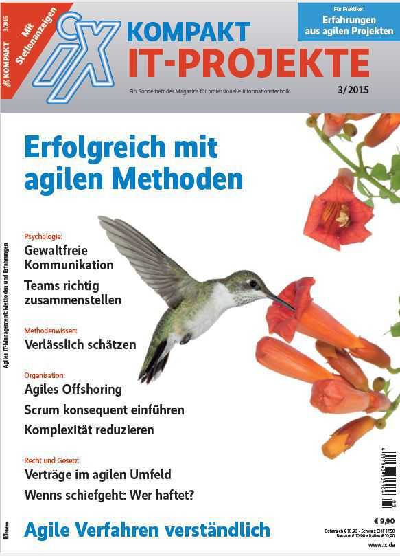 Ab Montag, den 5.Oktober 2015 im Zeitschriftenhandel: iX kompakt &quot;Agiles IT-Projektmanagement&quot;