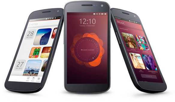 Smartphones mit Ubuntu-Oberfläche.