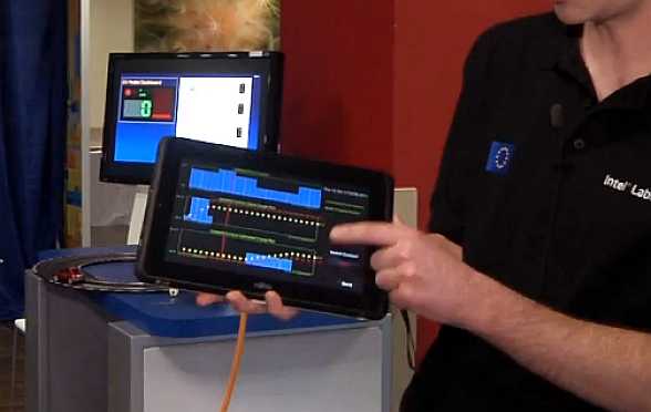 Tablet-PC mit grafischer Darstellung: Das Prototypsystem simuliert Ladezyklen und Preise.