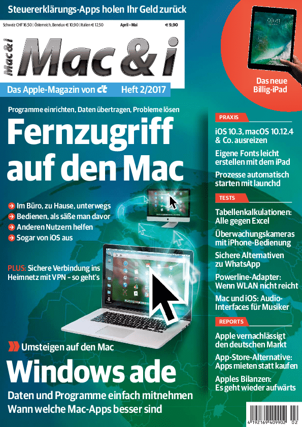 Mac &amp; i Heft 2/2017 jetzt im Heise-Shop bestellbar