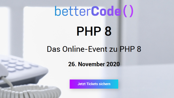 betterCode() präsentiert: PHP 8 – Das Online-Event zum bevorstehenden Release