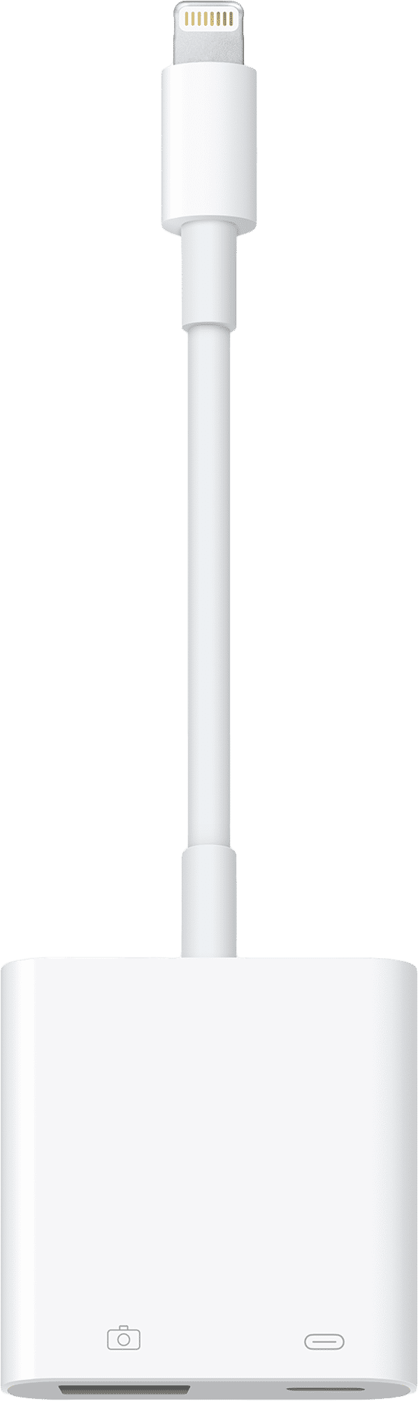 Apples Lightning-auf-USB-3-Kamera-Adapter bringt neben dem USB-Port eine Lightning-Buchse für die Stromversorgung mit.