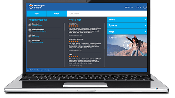 Entwicklungsumgebung für Bluetooth-Smart-Geräte
