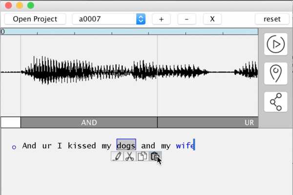 Die Adobe-Software sieht aus wie ein Tonschnittprogramm – wäre da nicht die Transkription, die sich editieren lässt.