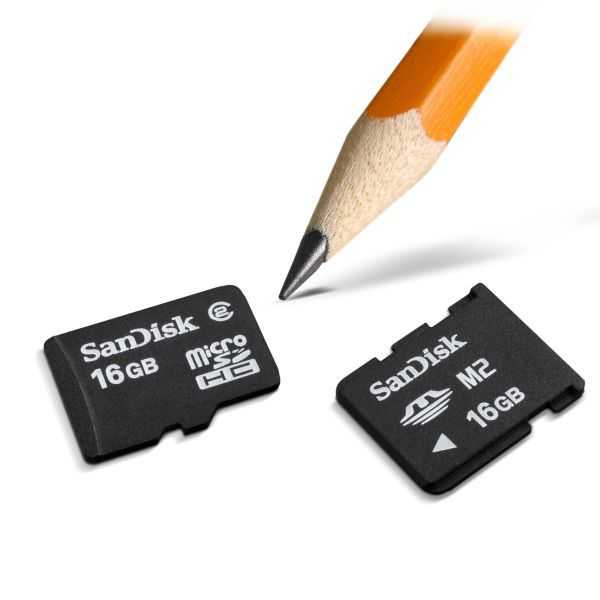 SanDisk verdoppelt den maximalen Speicherplatz auf microSD- und M2-Karten auf 16 GByte.