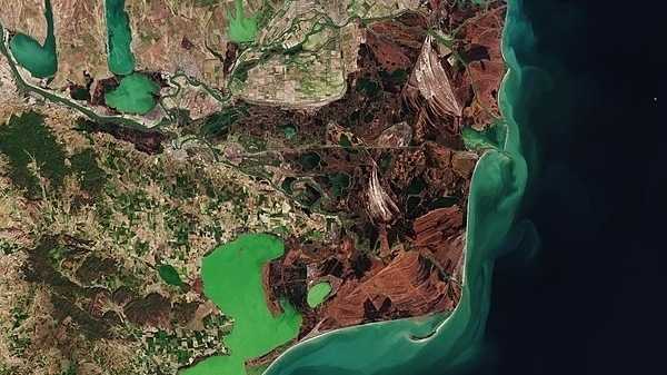 Das Biosphärenreservat Donaudelta aus dem All betrachtet