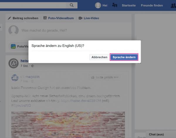 Werden leider nicht app kann eingestellt facebook deutsch gerade Leider kann