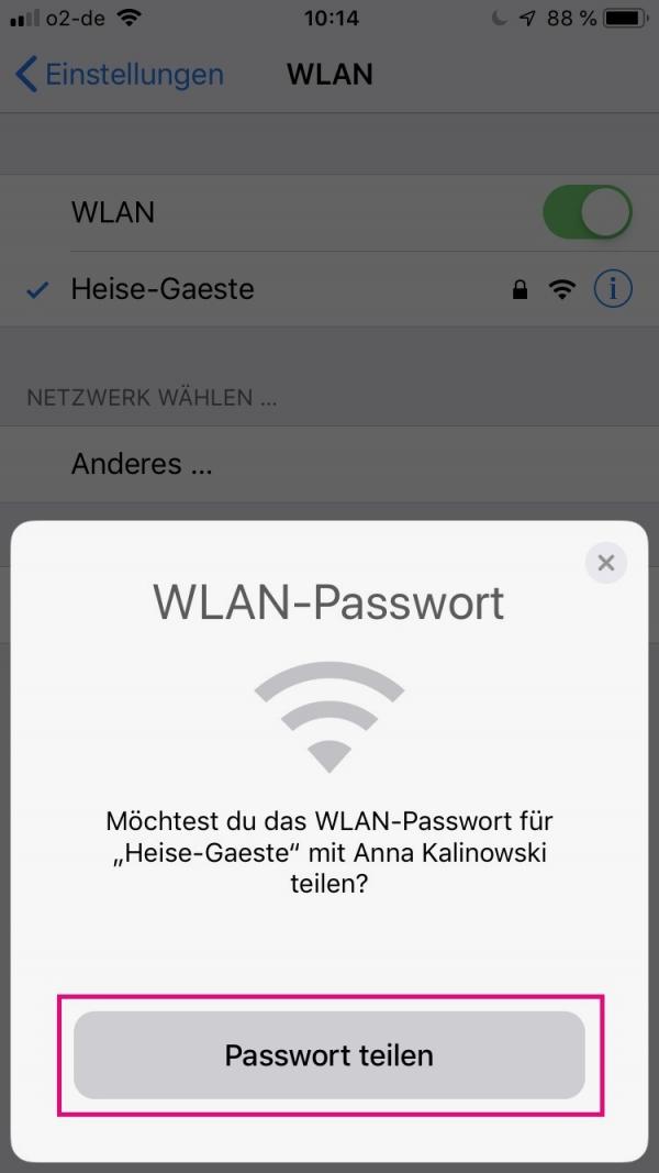 iPhone: WLAN-Passwort anzeigen lassen