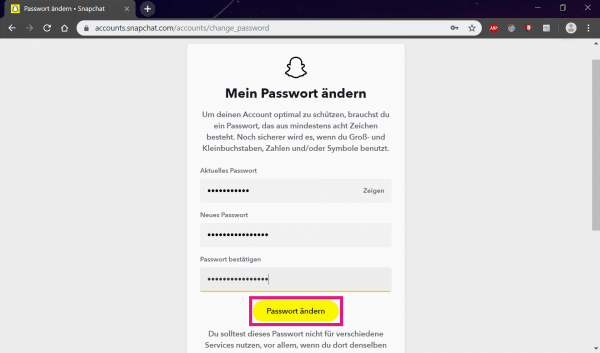 Ungültig e mail vergessen snapchat passwort Snapchat: Passwort