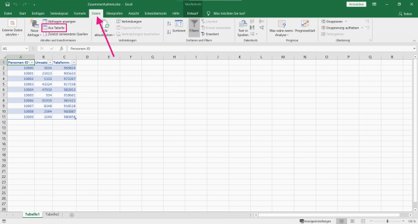 Excel-Tabellen zusammenführen - so klappt's