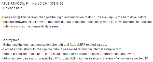 Asus härtet zahlreiche Router gegen CSRF.
