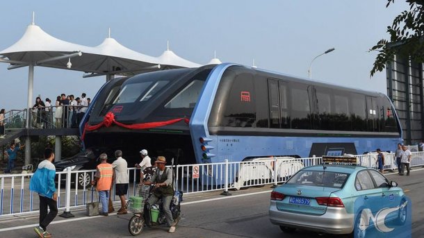 Chinas Transit Elevated Bus